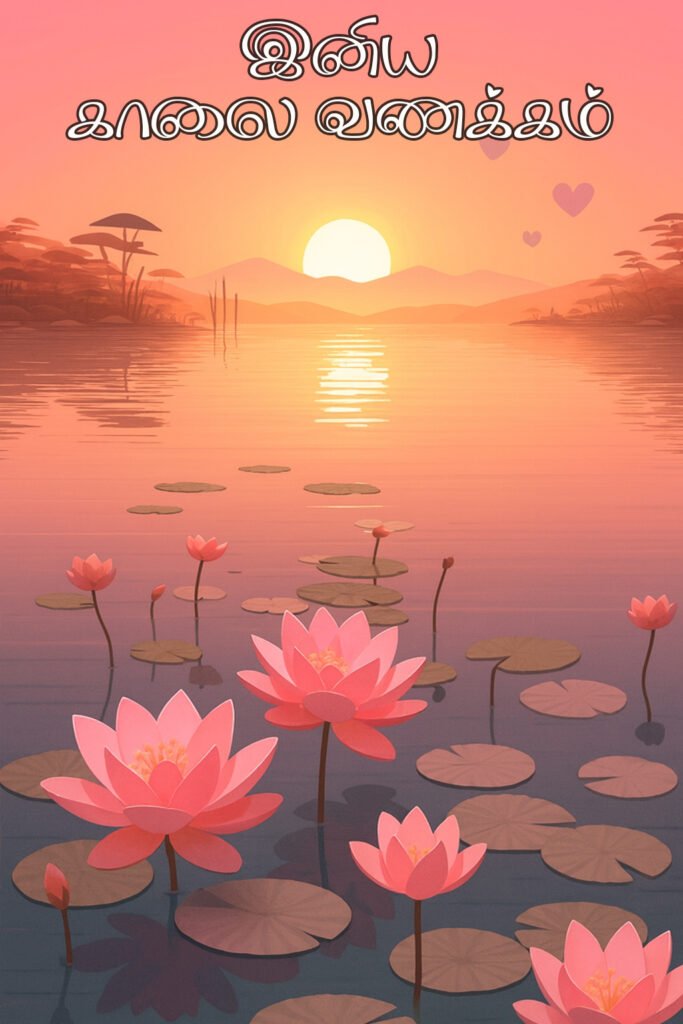 காலை சூரியன் உதயமாகும் அழகான காட்சி, நல்ல நாள் தொடங்க வாழ்த்தும் தமிழ் &ldquo;Good Morning&rdquo; வாழ்த்து செய்தி.