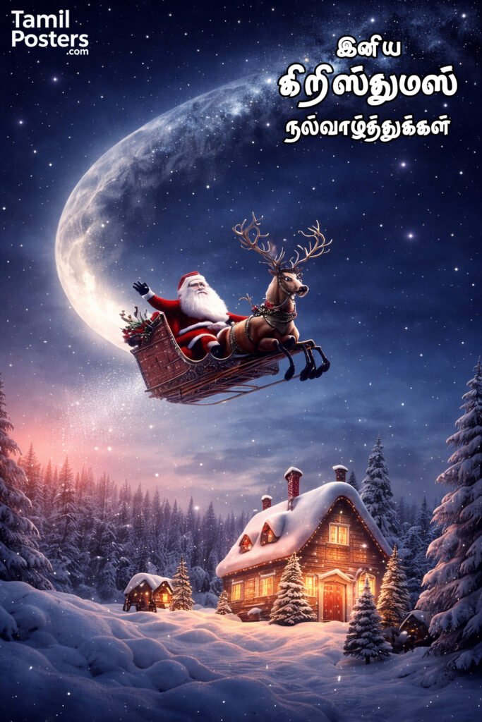 Beautiful Christmas greetings in Tamil with HD quality wallpaper