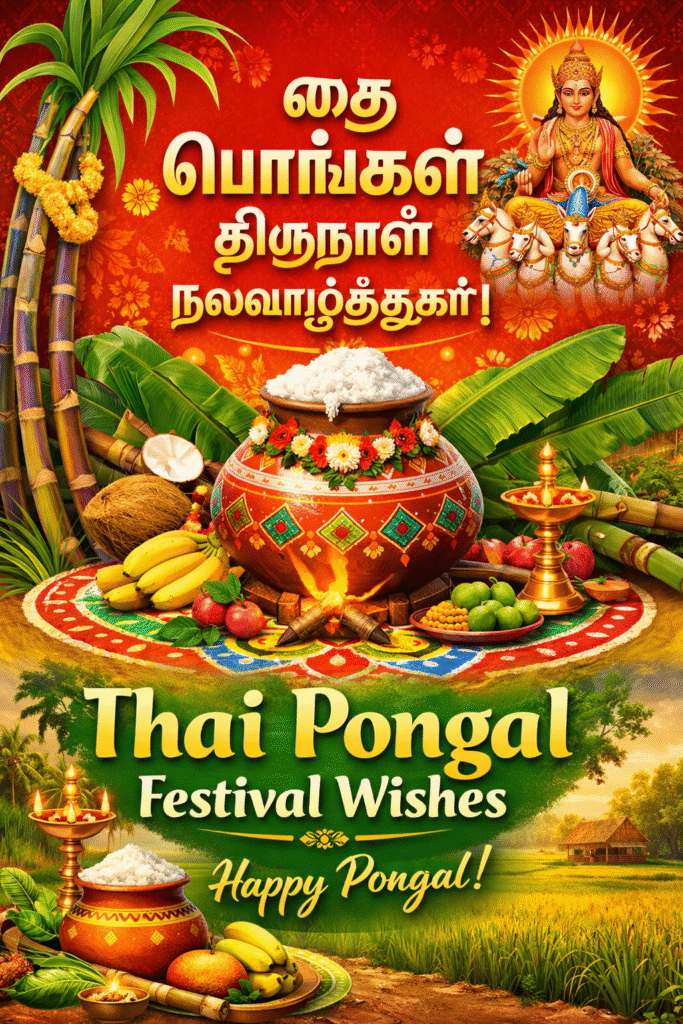 Celebrate Thai Pongal with beautiful Tamil wishes